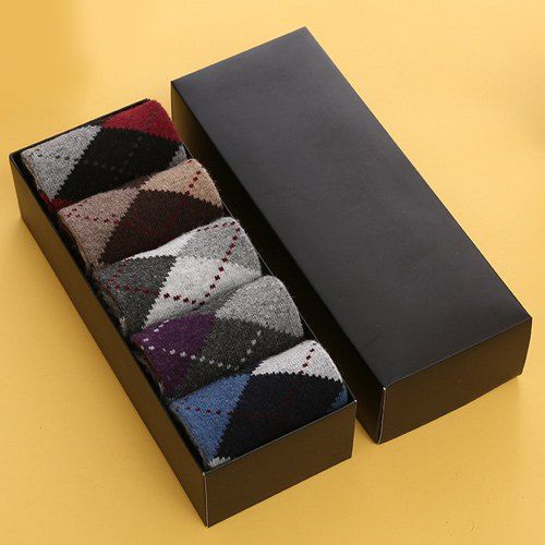 One Set Casual Dashed Line Prismatic Pattern Socks, COLORMIX in Socks ...