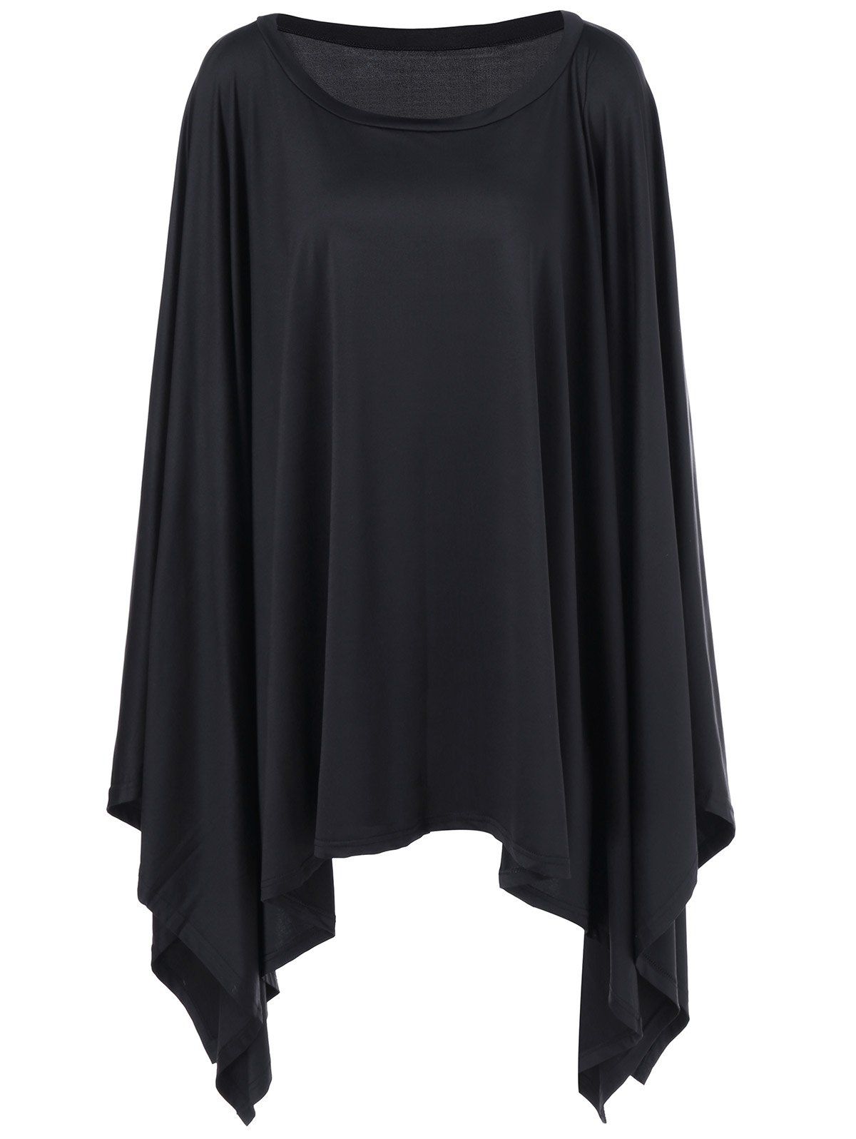 Batwing Sleeve Asymmetrical Dress, BLACK, XL in Casual Dresses ...